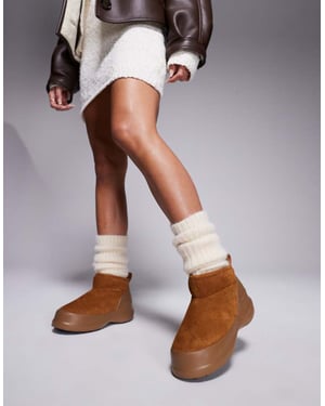 Moonboot unisex Luna Low boots in tan