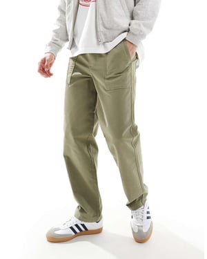 ONLY & SONS loose fit worker trouser in light khaki