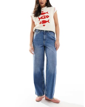 Miss Selfridge cinched waist baggy jean