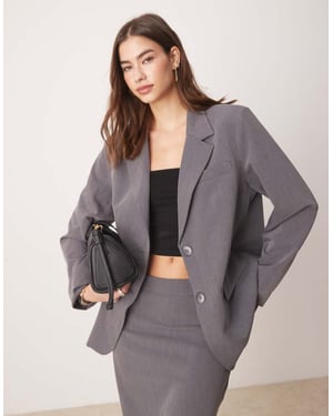 YAS oversized dad fit blazer co-ord in thunderstorm grey