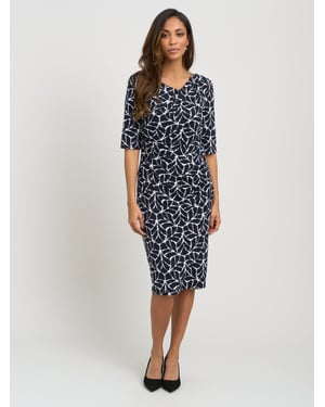 Queenie Abstract Print Jersey Dress