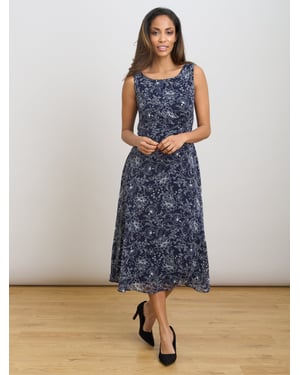 Octavia Chiffon Floral Midi Dress
