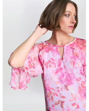 Tracey Floral Chiffon Shift Dress