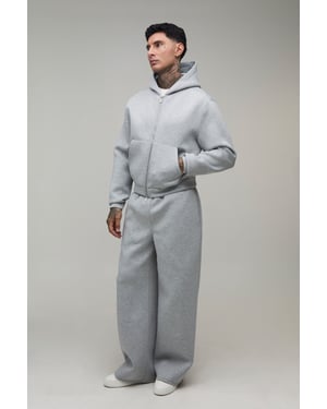 Tall Regular Shrunken Fit Scuba Hoodie and Wide Leg Jogger Tracksuit