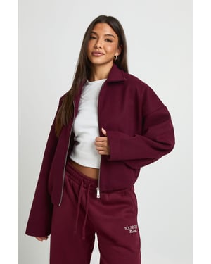 Collared Wool Look Bomber Jacket