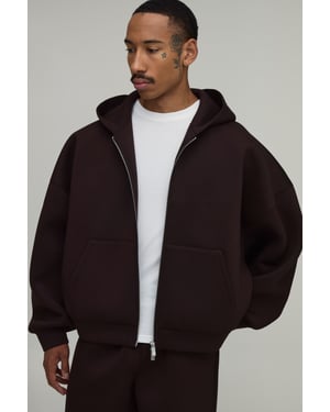 Batwing Zip Through Scuba Hoodie