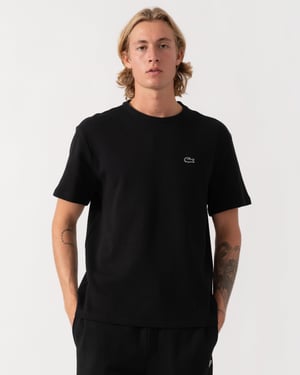 Short Sleeve Logo Detail T-Shirt in Black
