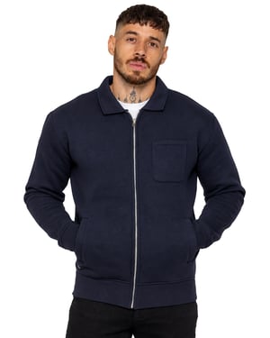 Enzo Milano | Mens Full Zip Collared Sweatshirt