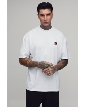 Tall Oversized Blossom Embroidered T-Shirt