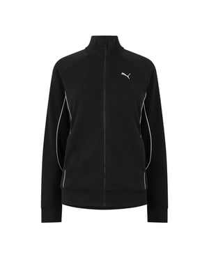 Women's Puma Straight Leg Fleece Tracksuit in Puma Black