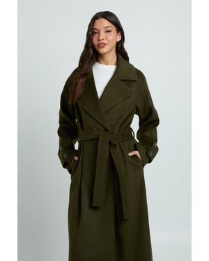 Belted Wool Blend Coat