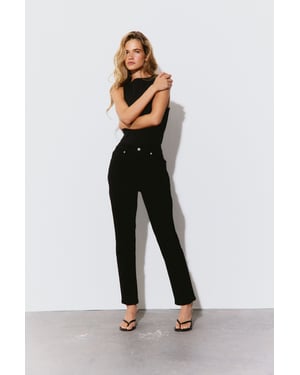 The Petite Mid Waist Slim Leg