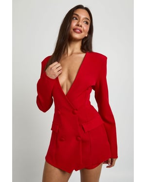 Tailored Skort Long Sleeve Playsuit