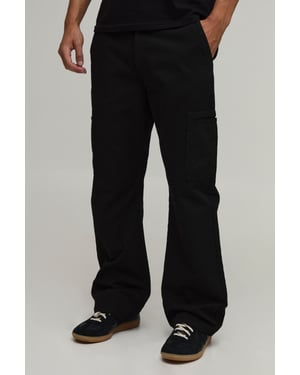 Straight Leg Welt Pocket Cargo Trousers