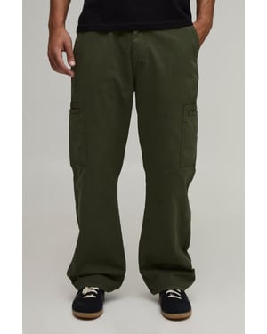 Straight Leg Welt Pocket Cargo Trousers