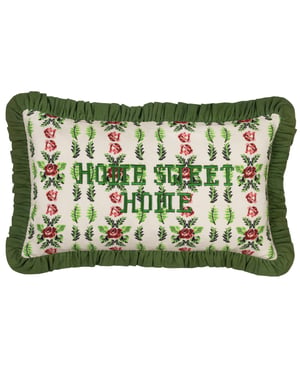 furn.  Feeoni Home Sweet Home Embroidered Cotton Cushion Cover