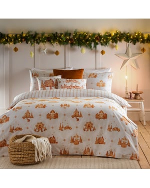 Gretel Brushed Cotton Festive Duvet Cover Set