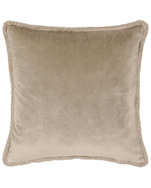 Paoletti Freya Fringed Velvet Cushion Cover