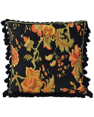 Paoletti Fairvale Floral Tasselled Cushion Cover