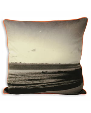 Paoletti Neon Coast Piped Photographic Print Cushion Cover