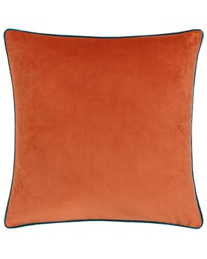 Paoletti Meridian Piped Velvet Cushion Cover