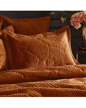 Paoletti Palmeria Quilted Velvet Pillowcase