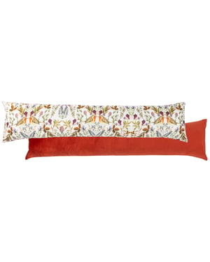 Evans Lichfield Mirrored Robin Watercolour Printed Velvet Draught Excluder