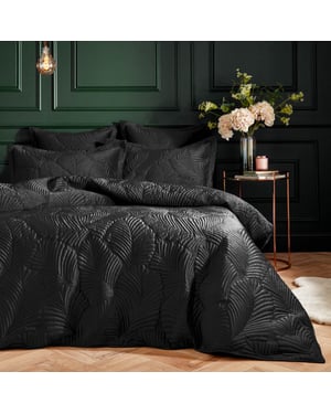 Palmeria Quilted Velvet Duvet Cover Set