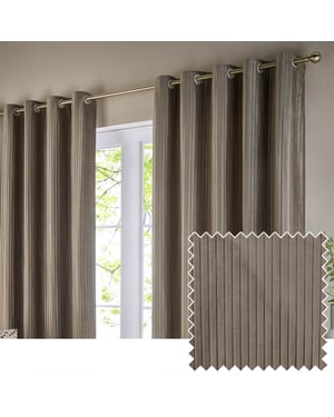 Paoletti Corinthian Velvet Room Darkening Eyelet Curtains