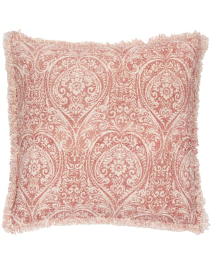 Paoletti Durelle Damask Fringed Cushion Cover
