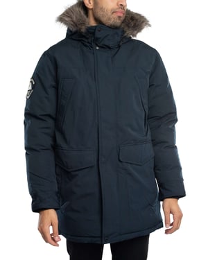 Superdry Everest Faux Parka-Jas, Blauw