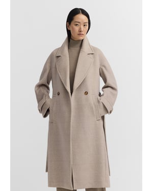 Bugatti Damen Oversized trenchcoat van wolmix