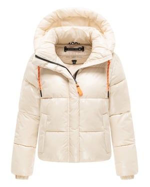 Marikoo dam quiltad vinterjacka Skyraa med huva & glansig design