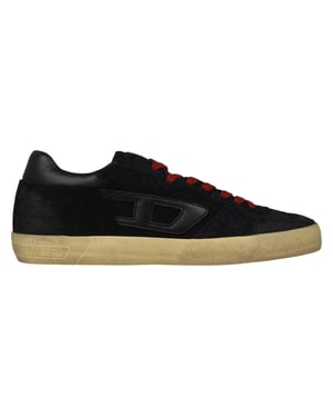 Diesel Heren S-Leroji leren sportschoenen (Zwart)