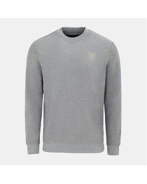 Men's Howick Crew Neck Jumper in Dk. Grey Marl