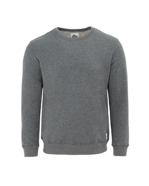 Men's Lonsdale Regular Fit Long Sleeve Crew Neck Sweatshirt in DK. Grey Marl