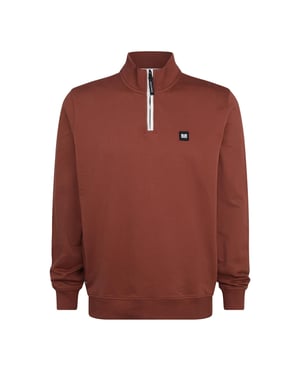 Men's Weekend Offender Alberta Half Sweatshirt in CONKER/WHITE