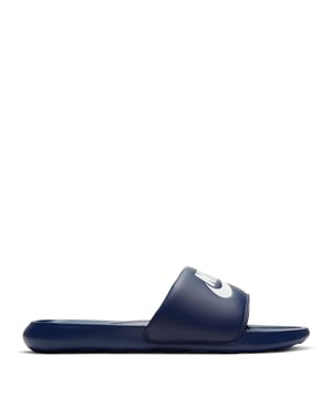 Men's Nike One Slides in Navy/White