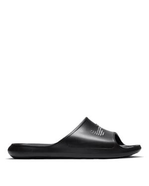 Men's Nike Victori Shower Sliders in Black/White