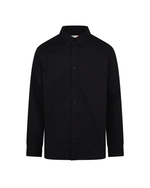 Men's Timberland Long Sleeve Stretch Poplin Shirt Bl in Black