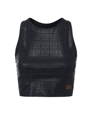 Biba Shine Slim mouwloze tanktop voor dames (Zwart)