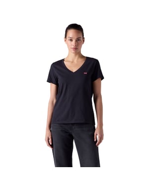 Levis T-shirt med slubmönster och V-ringning för kvinnor/damer (Antracit)