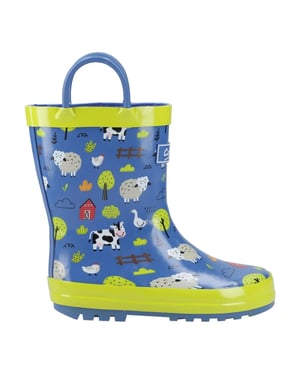 Cotswold Childrens/Kids Puddle Farm Animals Pull-On Wellington Boots (Multicoloured)