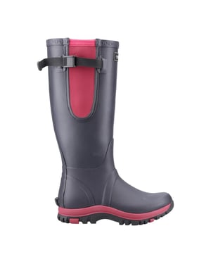 Cotswold Womens/Ladies Milton Adjustable Wellington Boots (Navy/Pink)