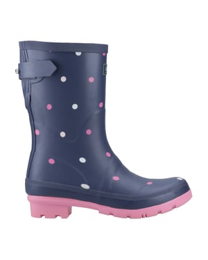 Cotswold Womens/Ladies Clarence Spotted Mid Cut Wellington Boots (Navy/Pink)