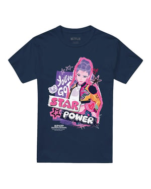 K-Pop Demon Hunters Unisex Adult Rumi Scrapbook Stars T-Shirt (Navy)