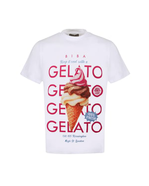 Biba Oversized T-shirt met grafische print voor dames (Crème)
