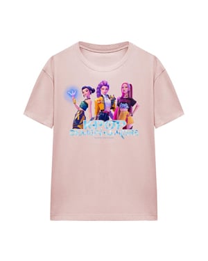 K-Pop Demon Hunters Womens/Ladies Huntrix Group T-Shirt (Powder Rose)