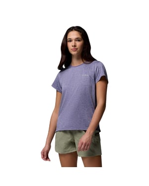 Columbia Dames/Dames Logo T-Shirt (Lichtpaars)