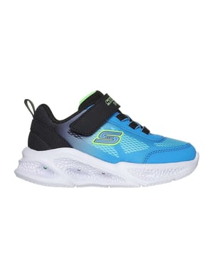 Skechers Lederen sportschoenen voor jongens: S Lights Flex-Glow Bolt (Blauw/Zwart)